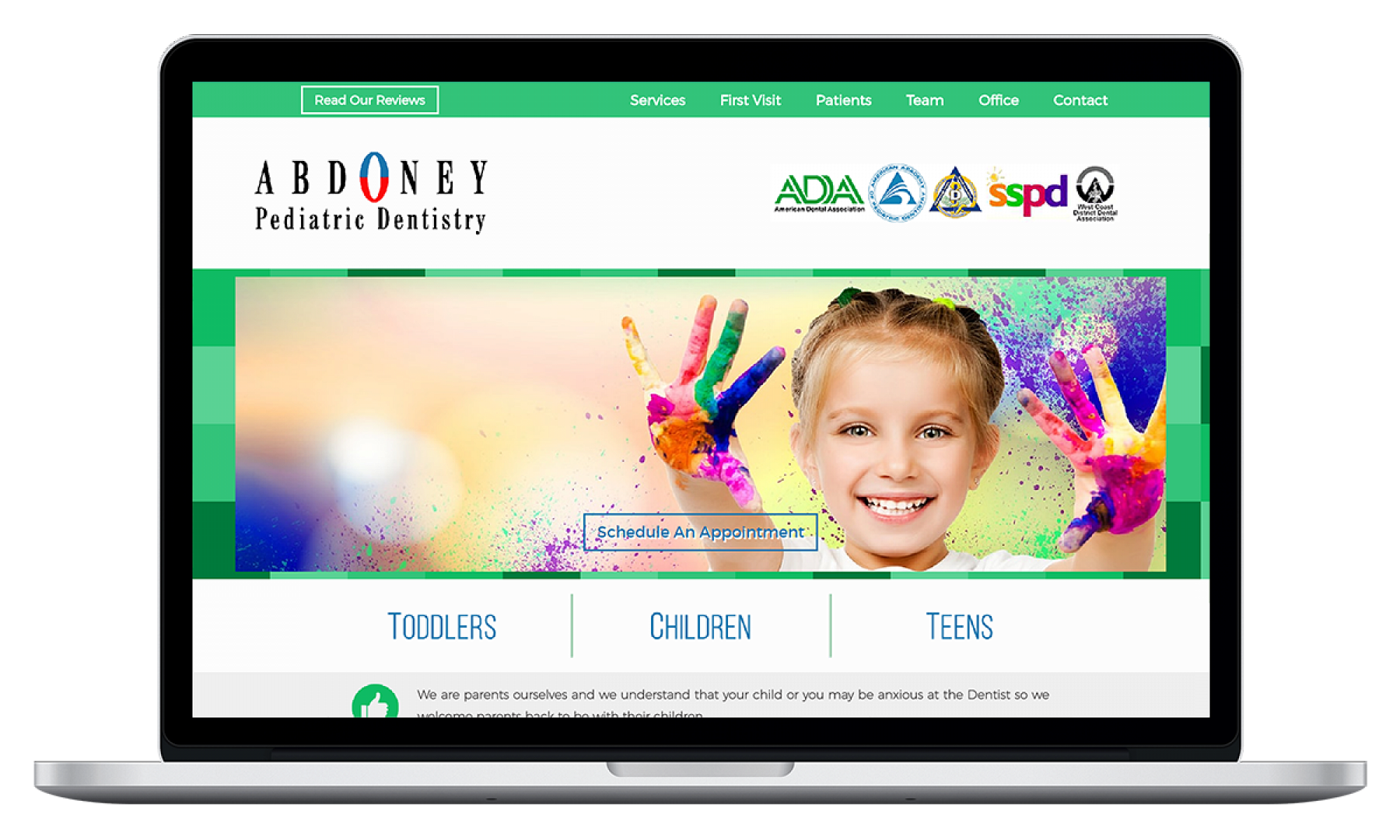 Abdoney Pediatric Dentistry - Website Design