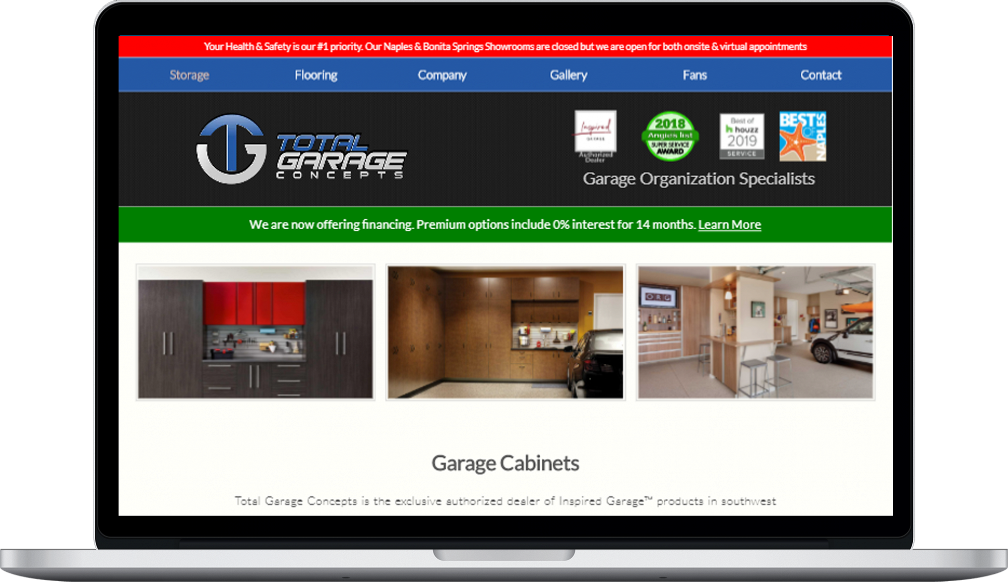 Total Garage  Website design